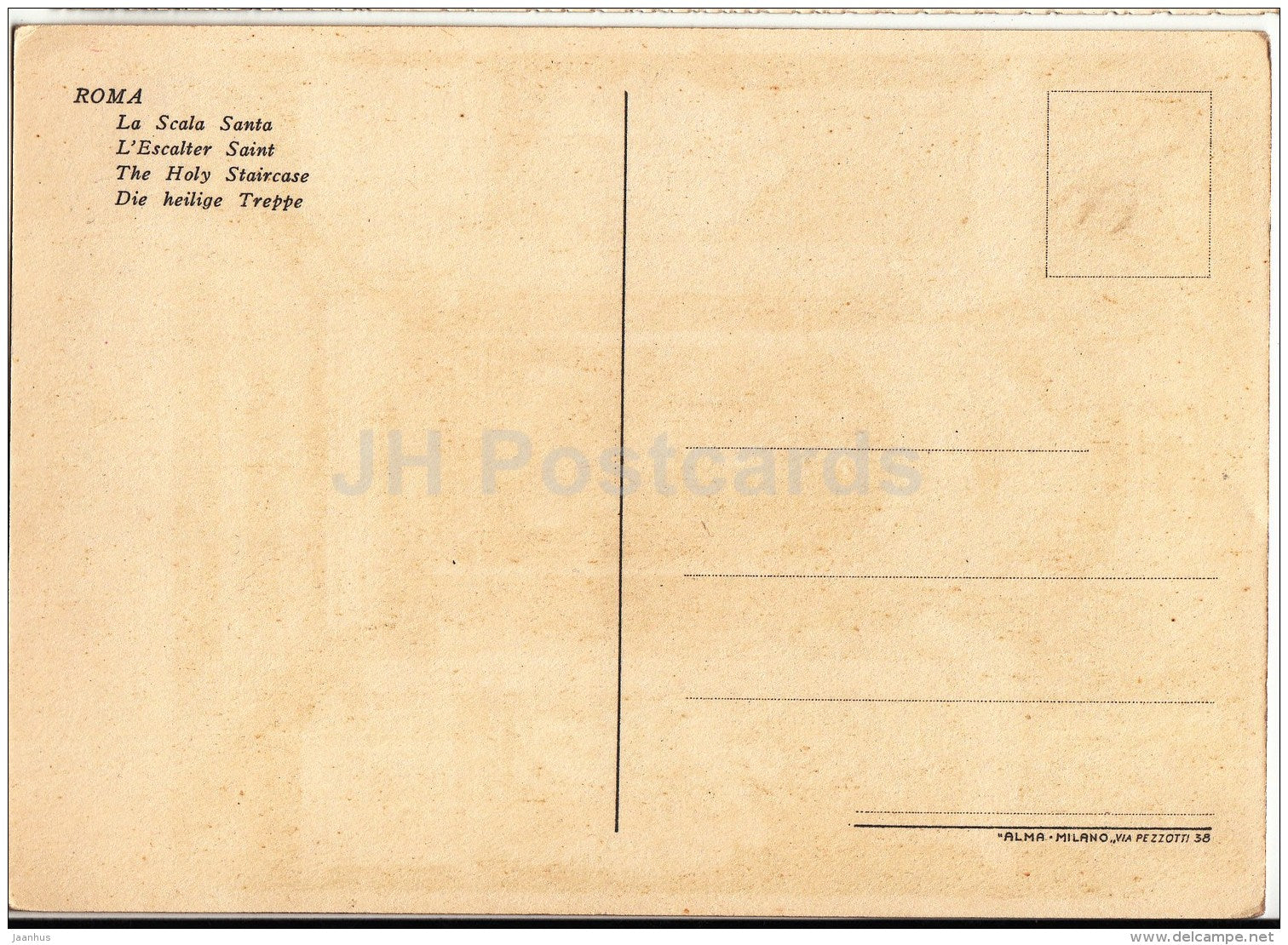 La Scala Santa - The Holy Staircase - Rome - Roma - Italy - Italia - unused - JH Postcards