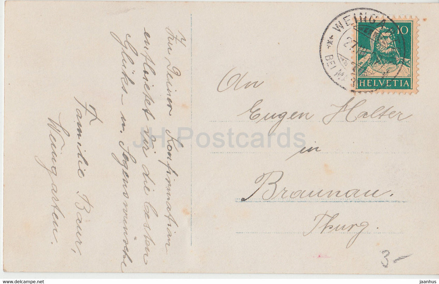 Blumen in einer Vase - NPG - alte Postkarte - 1929 - gebraucht