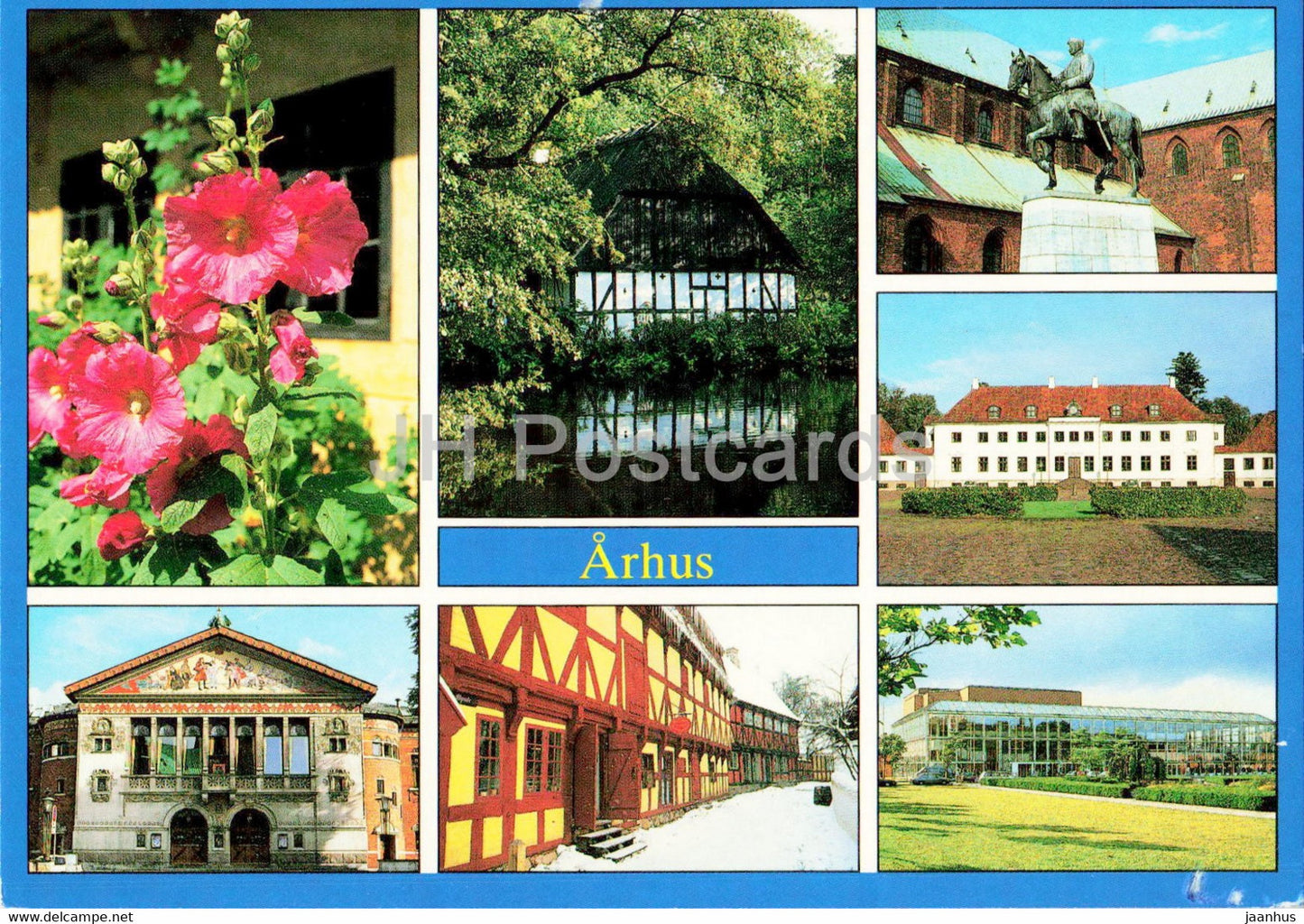 Aarhus - monument - town views - multivew - 2002 - Denmark - used - JH Postcards