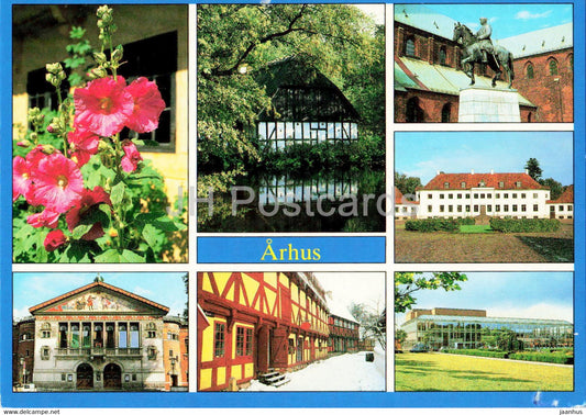 Aarhus - monument - town views - multivew - 2002 - Denmark - used - JH Postcards
