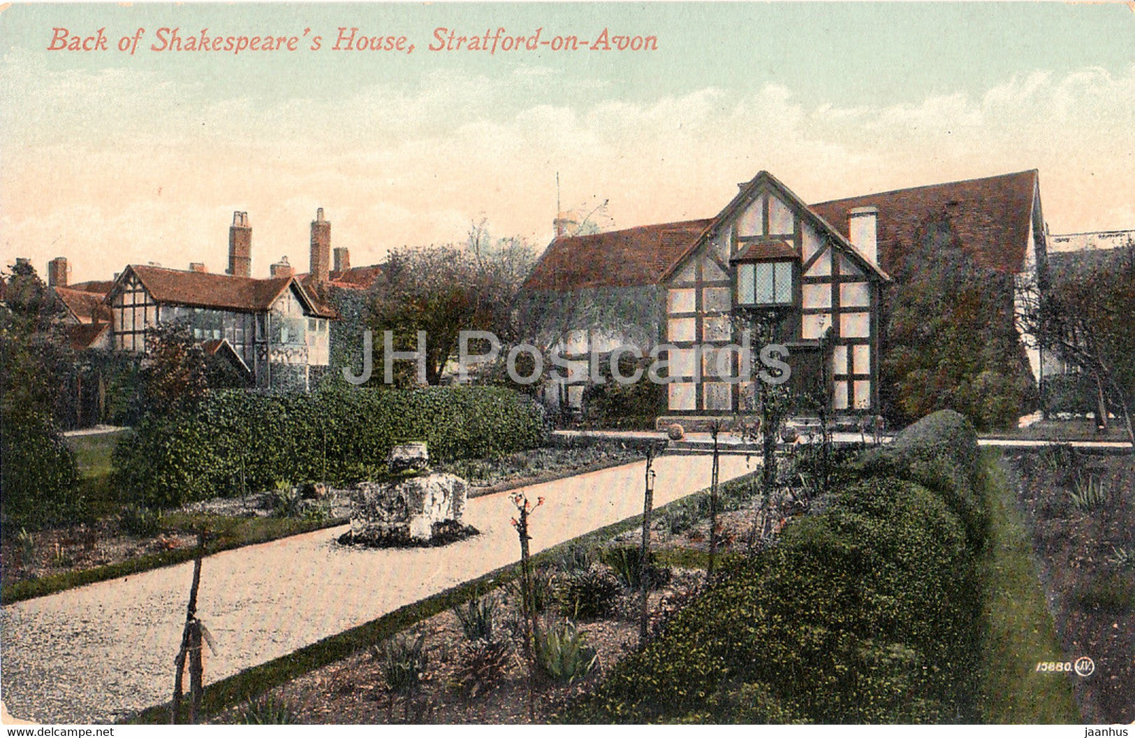 Stratford on Avon - Back of Shakespeare's House - 15880 - old postcard - England - United Kingdom - unused - JH Postcards