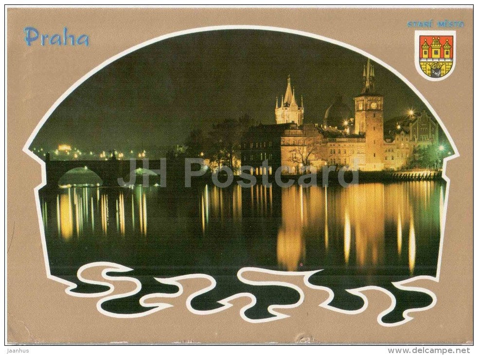 Praha - Prague - Charles Bridge with the Smetana Museum - Czechoslovakia - Czech - used 1975 - JH Postcards