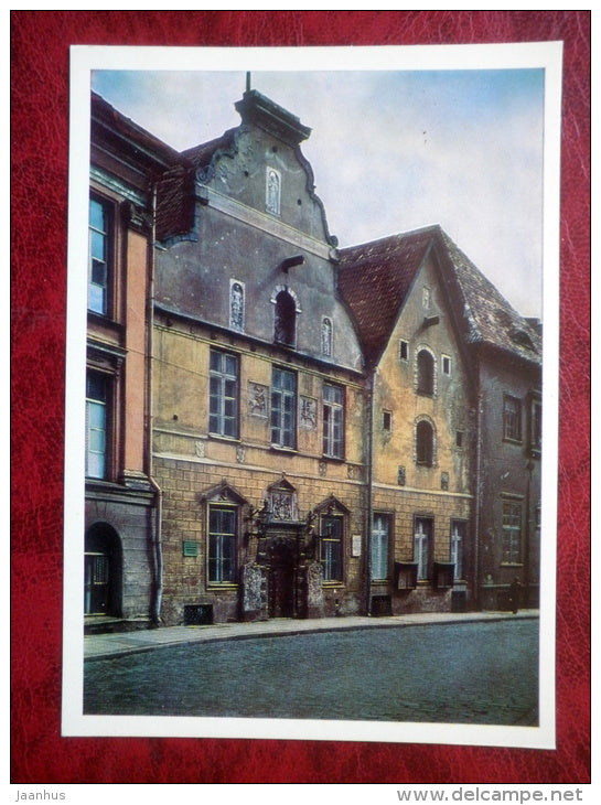 the House of the Black Heads Fraternity, 1597 - Old Town - Tallinn - 1980 - Estonia - USSR - unused - JH Postcards