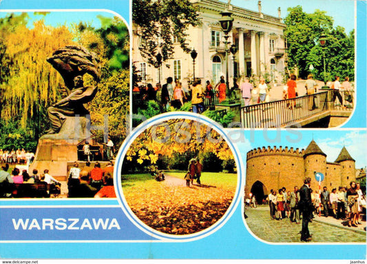 Warsaw - Warszawa - koncert - palac - Barbakan - palace - Chopin concert - multiview - Poland - unused - JH Postcards