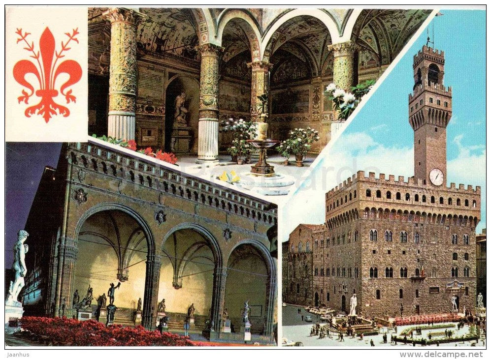 Palazzo Vecchio , Cortile , Loggia della Signoria - palace - Firenze - Toscana - 364 - Italia - Italy - unused - JH Postcards
