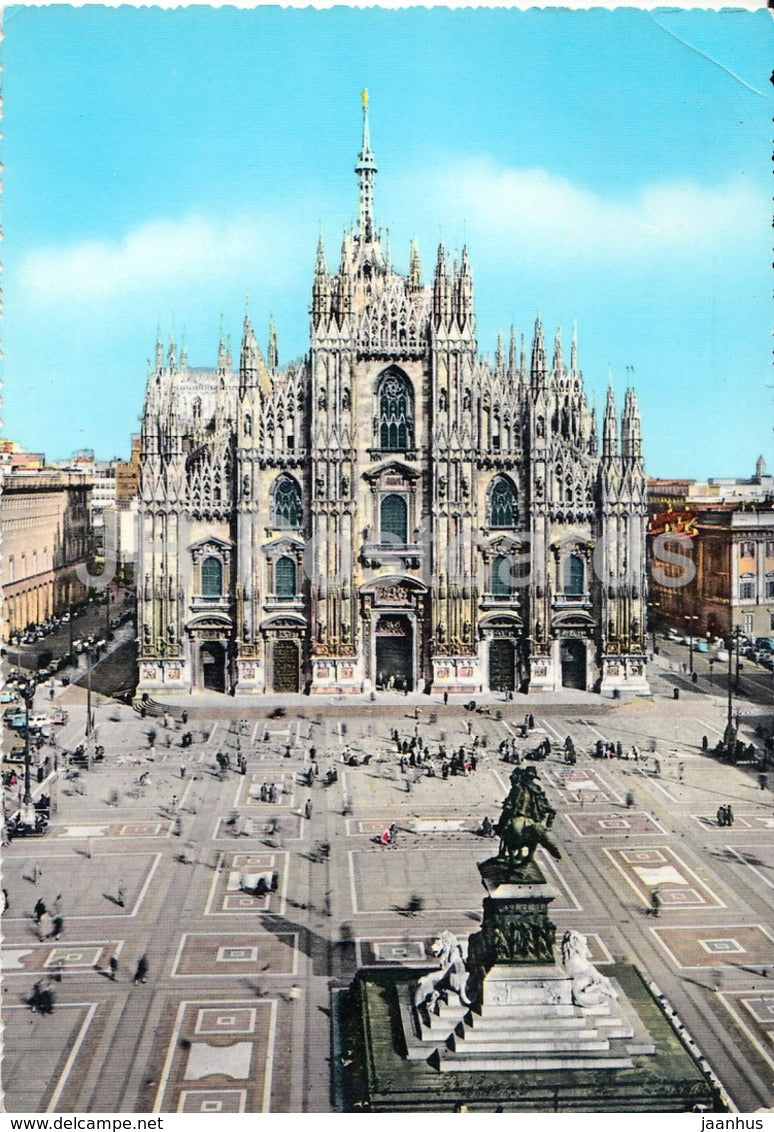 Milano - Milan - Piazza del Duomo - The Dom Square - cathedral - Italy - 1959 - used - JH Postcards