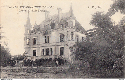 La Possonniere - Chateau de Belle Touche - castle - 60 - 1918 - old postcard - France - used - JH Postcards