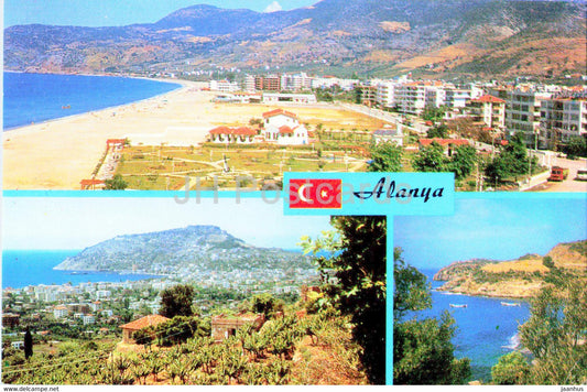 Alanya - beach - multiview - 158 - Yetkin - Turkey - used - JH Postcards