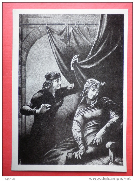 Hidden Nestan-Darejan - The Knight in the Panther´s Skin by S. Rustaveli - 1978 - Russia USSR - unused - JH Postcards