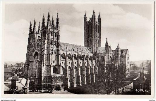 Canterbury Cathedral from S.W. - 4089 - 1952 - United Kingdom - England - used - JH Postcards