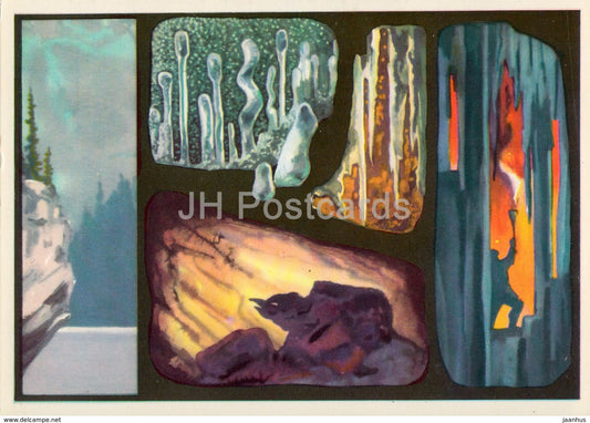 stalagmite - stalaktite - Kungur Ice Cave - 1975 - Russia USSR - unused - JH Postcards