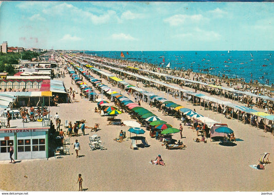 Riccione - La Grande Spiaggia - The Large Beach - Italy - 1964 - used - JH Postcards