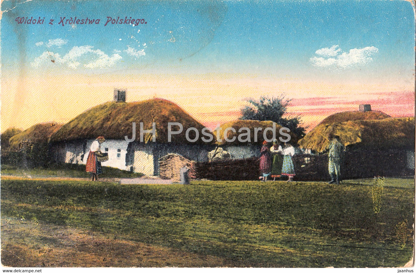 Widoki z Krolestwa Polskiego - 22 Infanterie Regiment 12 Kompagnie - Feldpost - old postcard - Poland - used - JH Postcards