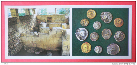 Chersonesos Mint , III century BC . Roman , Chersonesos coins - Ancient cities of Crimea - 1984 - Ukraine USSR - unused - JH Postcards