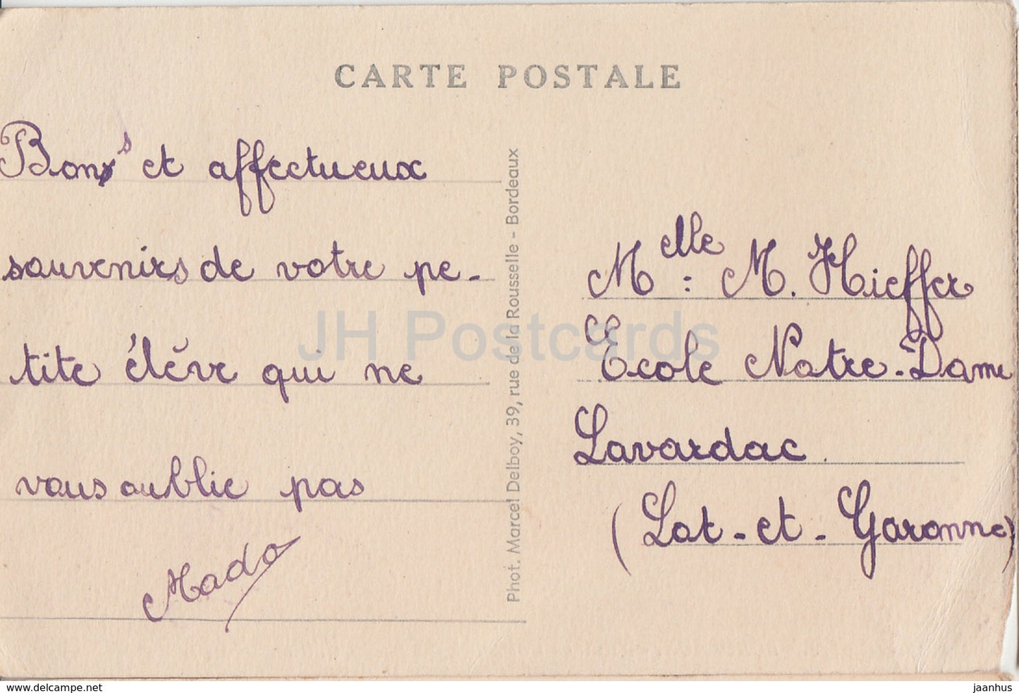 Bordeaux - Ruines Romaines du Palais Gallien - ancient world - 9 - old postcard - 1945 - France - used