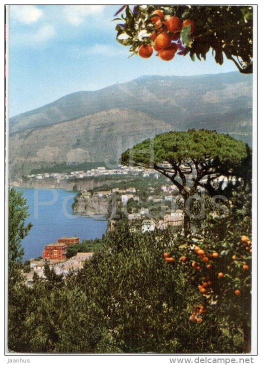 Panorama - Sorrento - orange - Italia - Italy - SS 15 - unused - JH Postcards