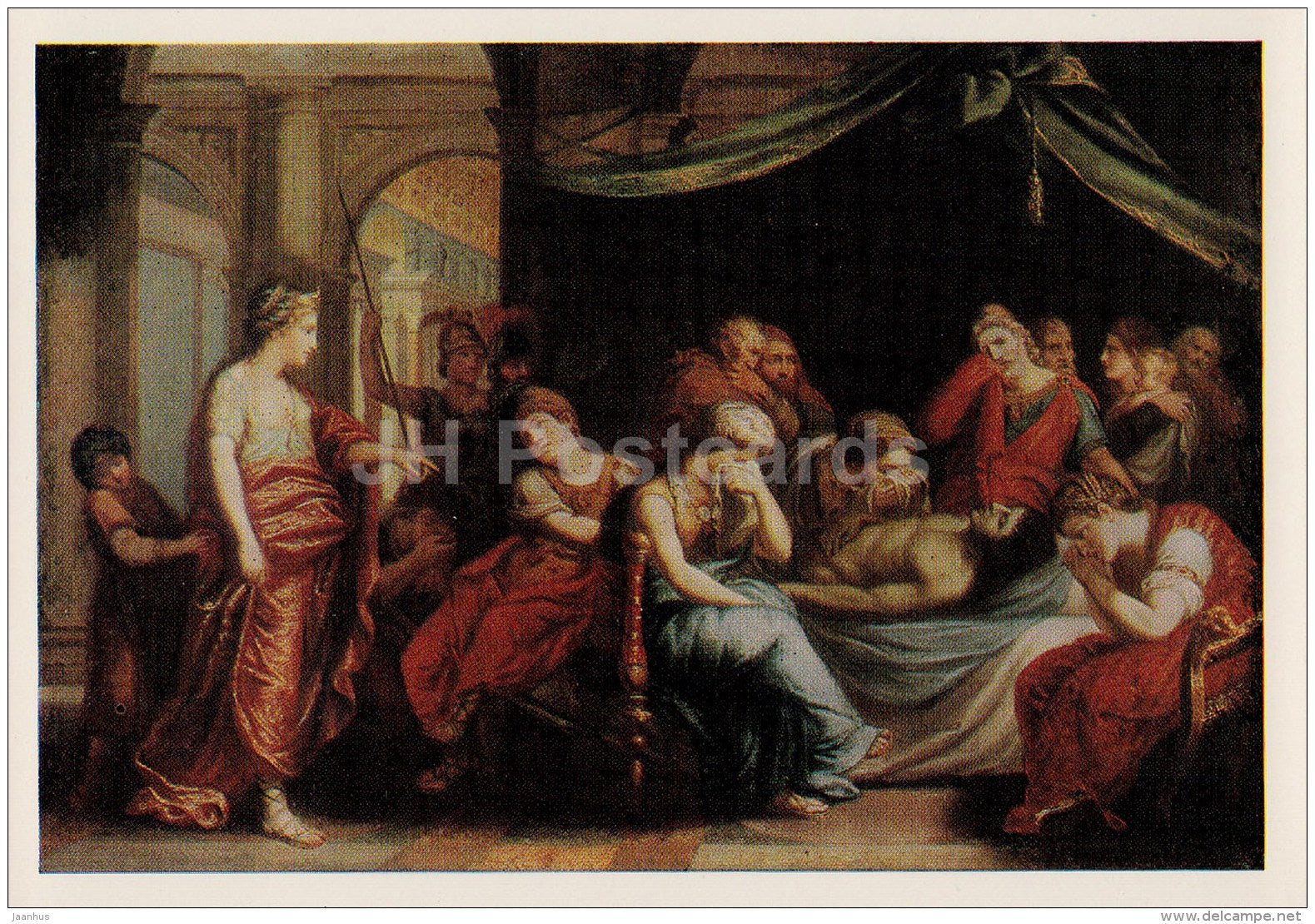 painting by A. Vitberg - Mourning Hector , 1809 - Russian art - 1974 - Russia USSR - unused - JH Postcards