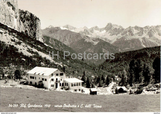 Rif Gardeccia verso Ombretta e C dell Uomo - old postcard - Italy - unused - JH Postcards