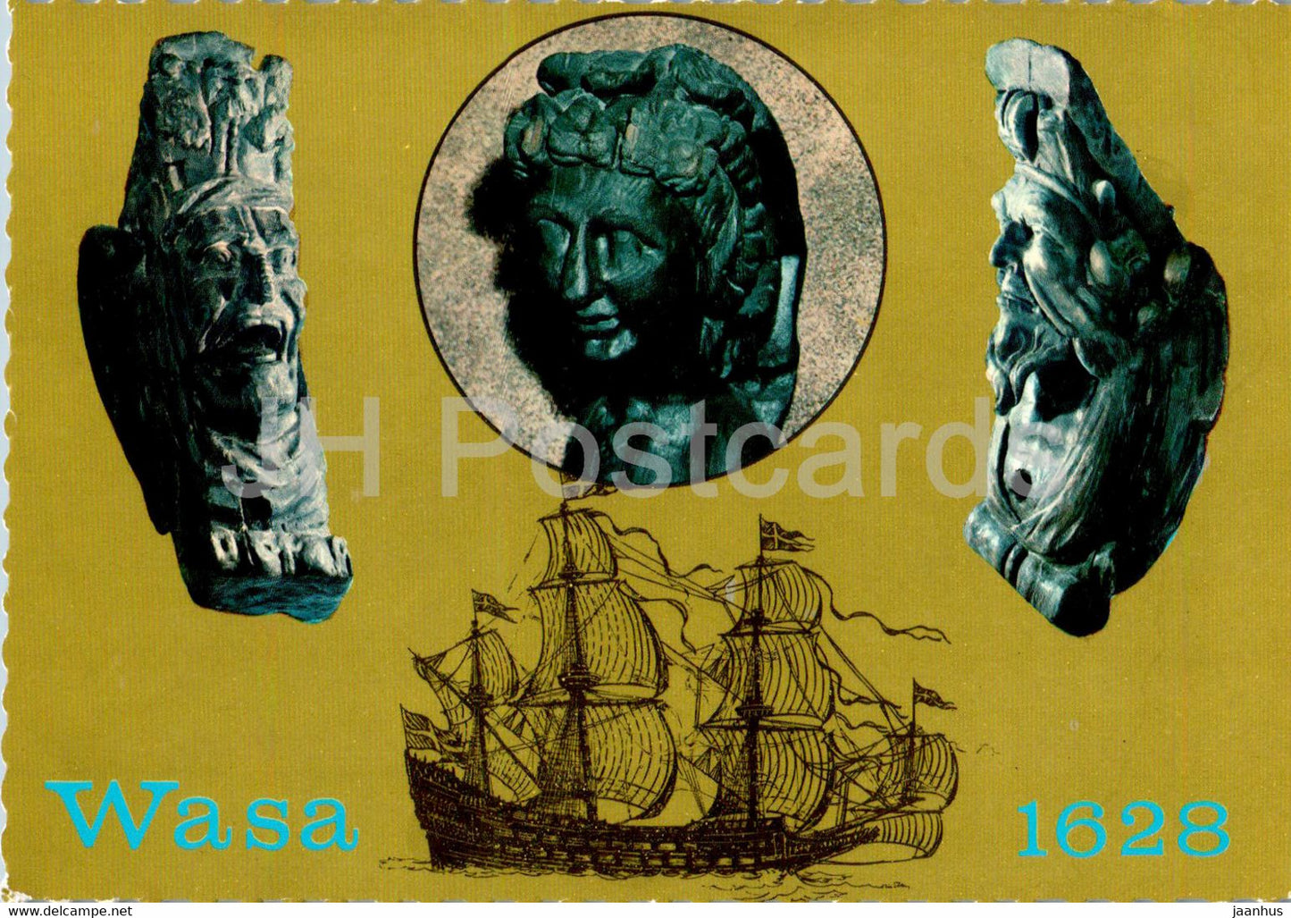 Wasa 1628 - Regalskeppet Wasa - Warship Wasa - ship - Sweden - unused - JH Postcards
