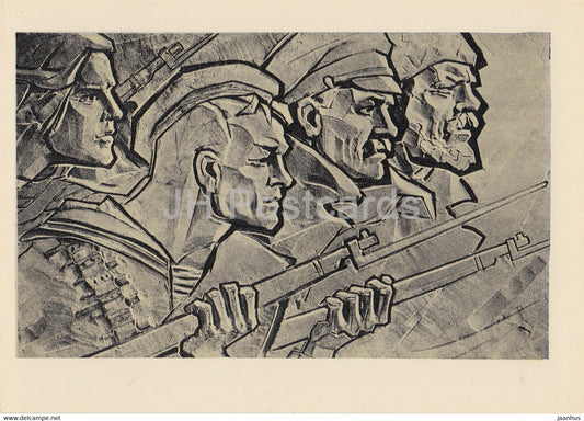 poem Horosho by Mayakovsky  - Good - revolutionaries - art by Sklyutovsky - 1969 - Russia USSR - unused - JH Postcards