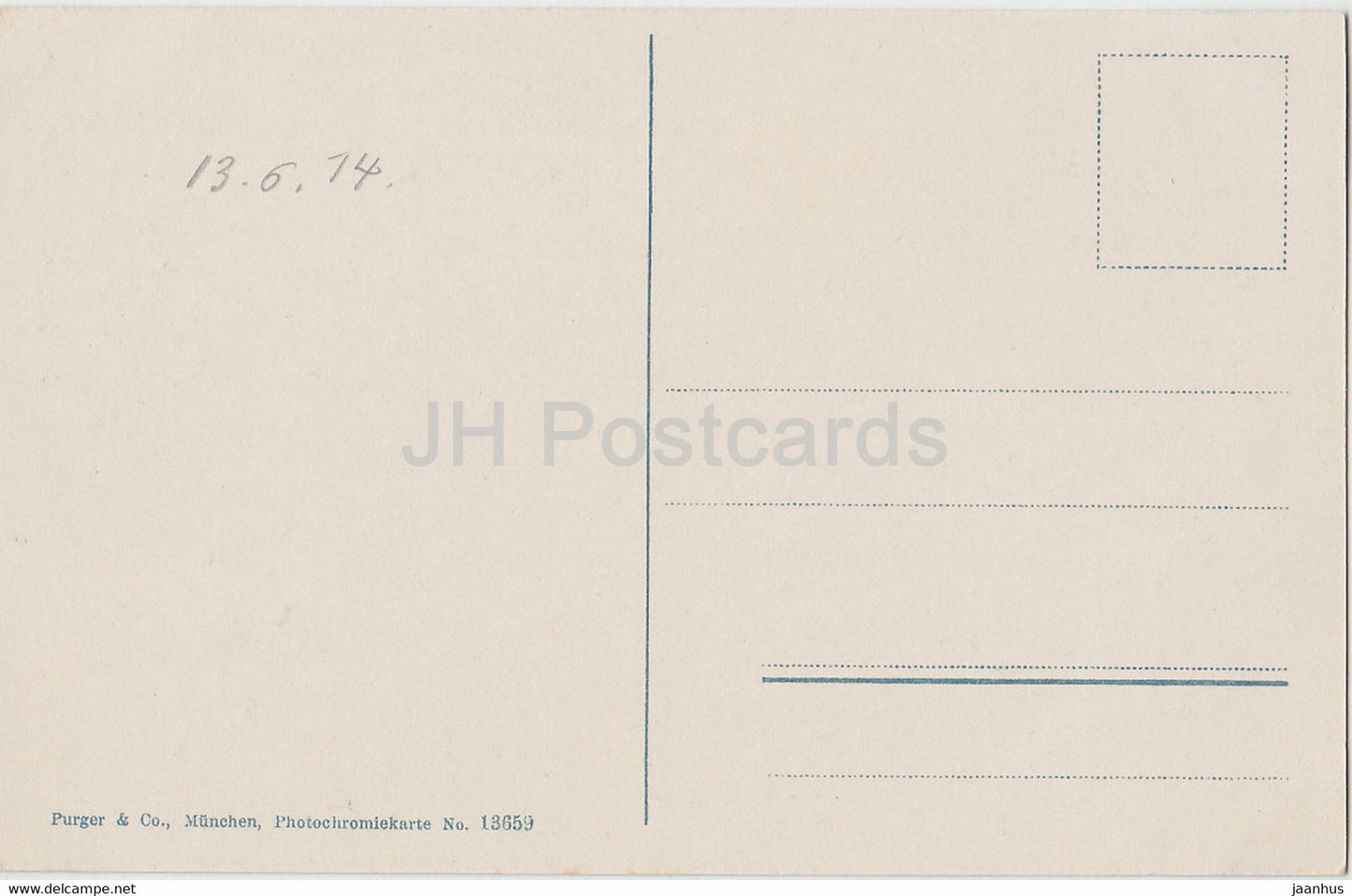 Hintersee vom Wartstein aus mit Reiteralpe - 13659 - old postcard - 1914 - Germany - unused