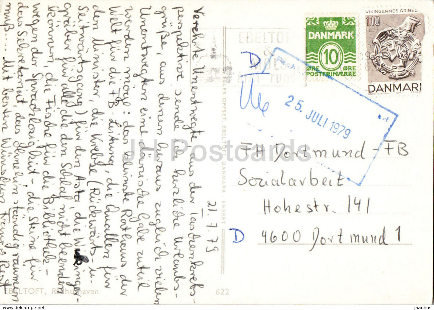 Ebeltoft - Town Hall Garden - 622 - 1979 - Denmark - used