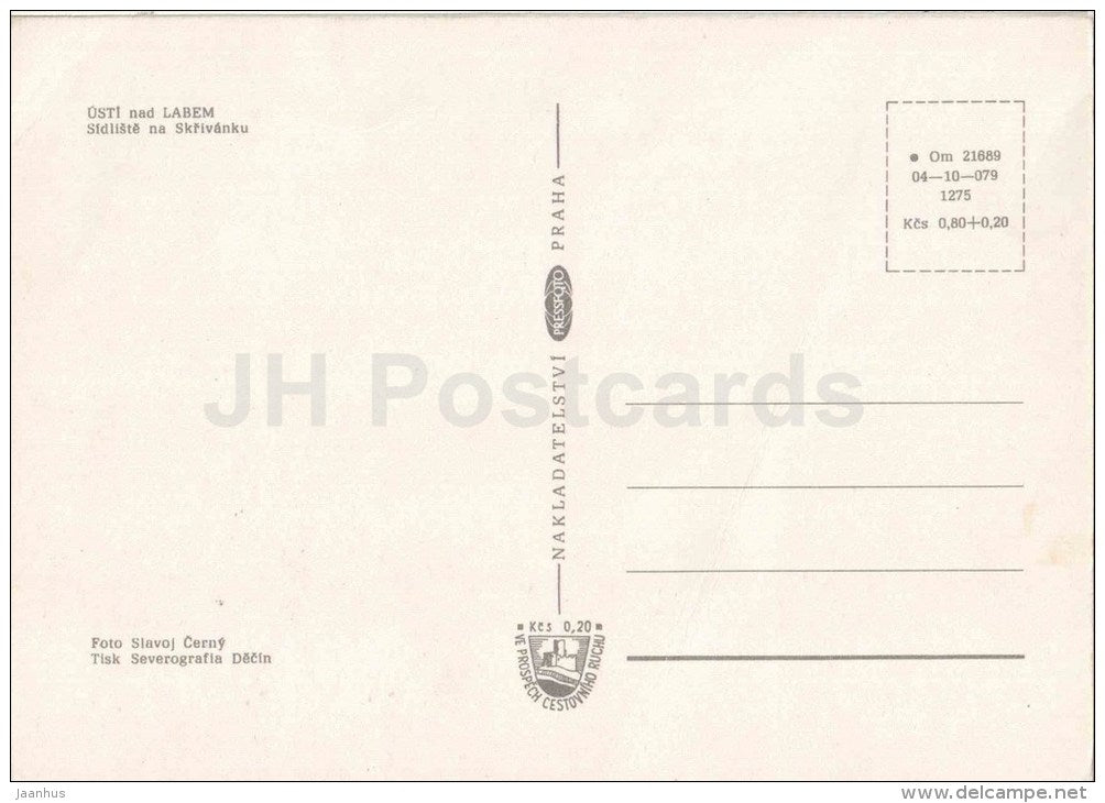 Usti nad Labem - Sidliste na Skrivanku - Czechoslovakia - Czech - unused - JH Postcards