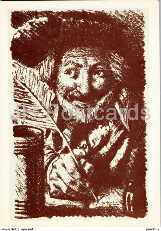 Colas Breugnon by Romain Rolland - 1 - illustration by Kibrik - 1988 - Russia USSR - unused - JH Postcards