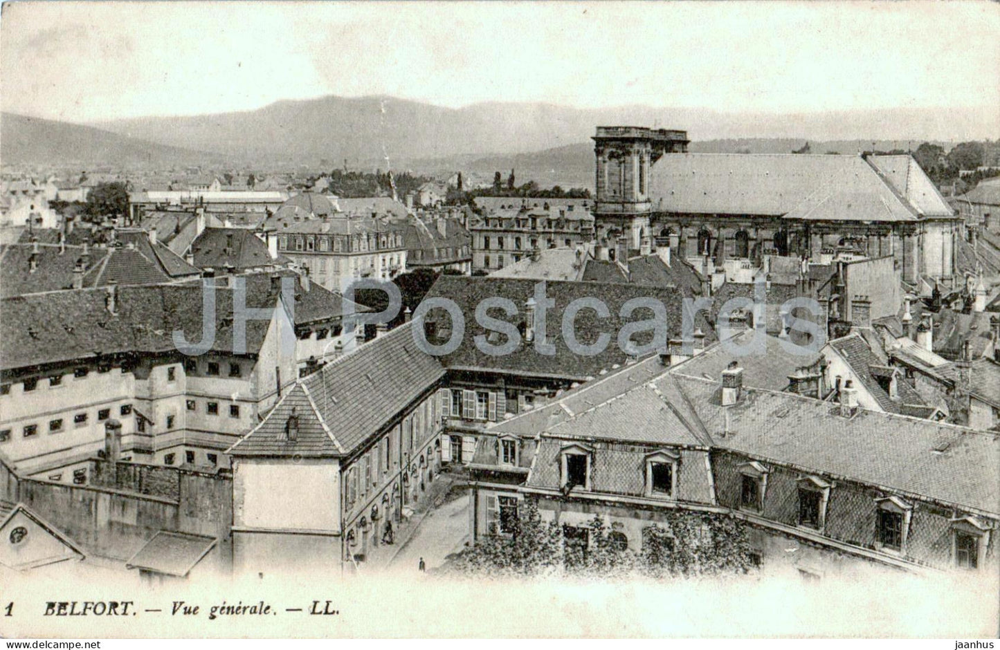 Belfort - Vue Generale - 1 - old postcard - 1919 - France - used - JH Postcards