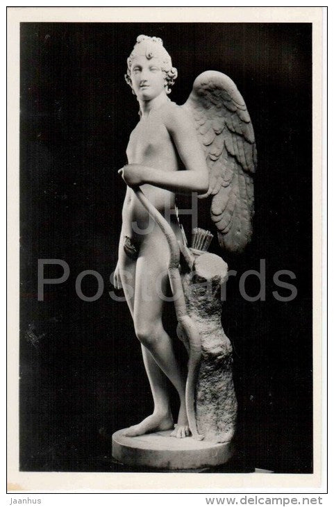 sculpture by Antonio Canova - Cupid - italian art - unused - JH Postcards