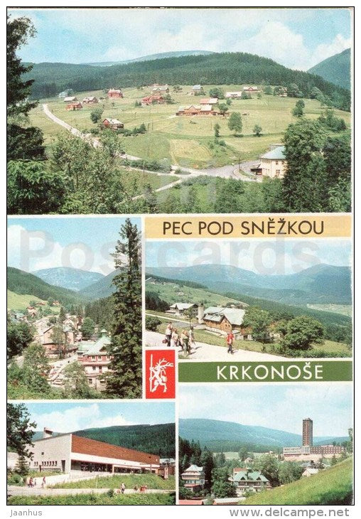 Pec Pod Snezkou - Eastern Giant Mountain Resort - Krkonose - Czechoslovakia - Czech - used 1990 - JH Postcards