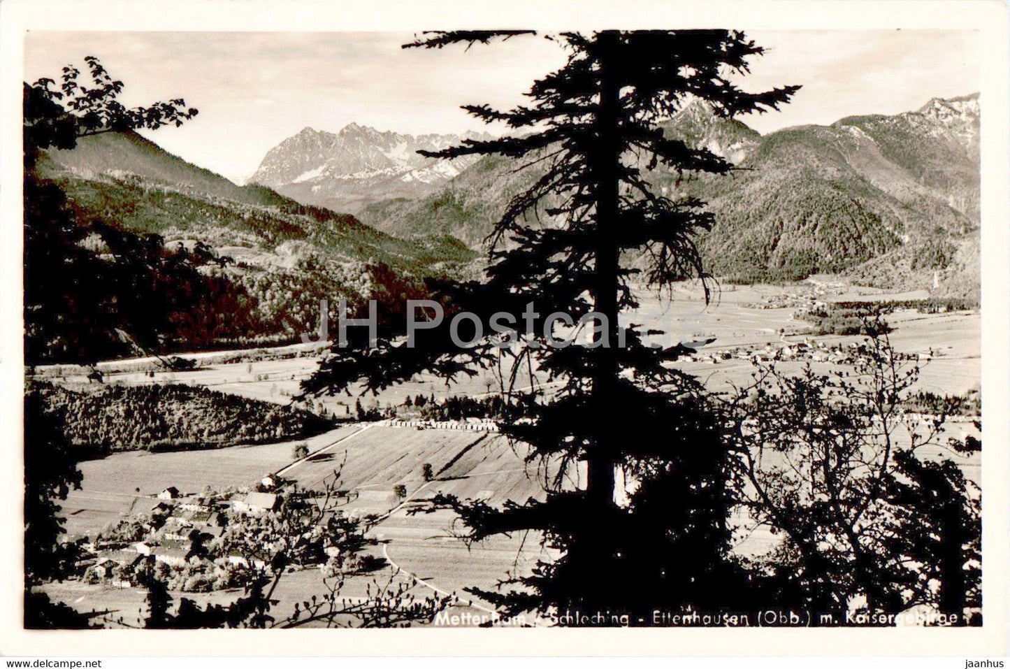 Mettenham Ettenhausen Schleching Kaisergebirge - old postcard - 1952 - Germany - used - JH Postcards