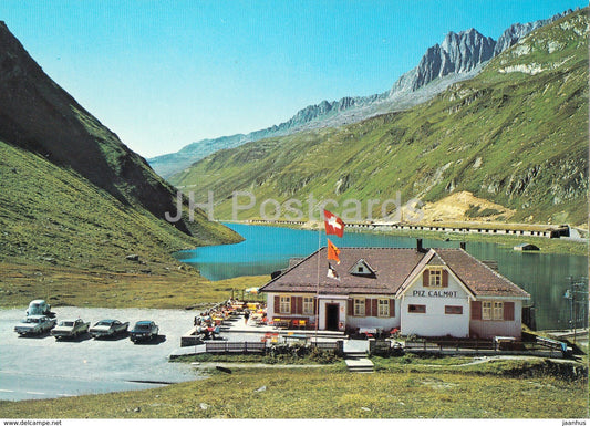 Oberalppass 2044 m - restaurant Piz Calmot - Switzerland - unused - JH Postcards