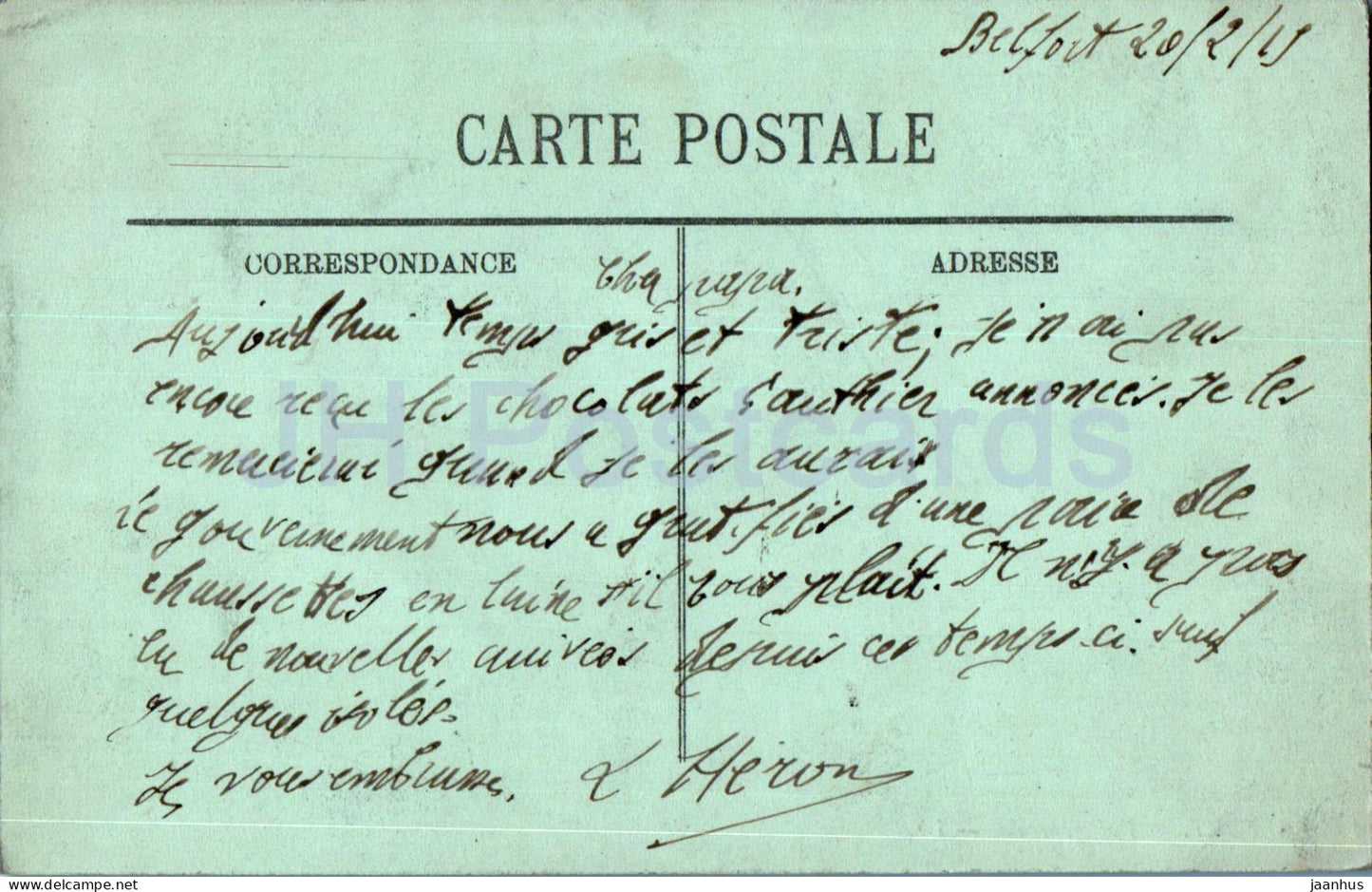 Belfort - Vue Generale - 1 - old postcard - 1919 - France - used