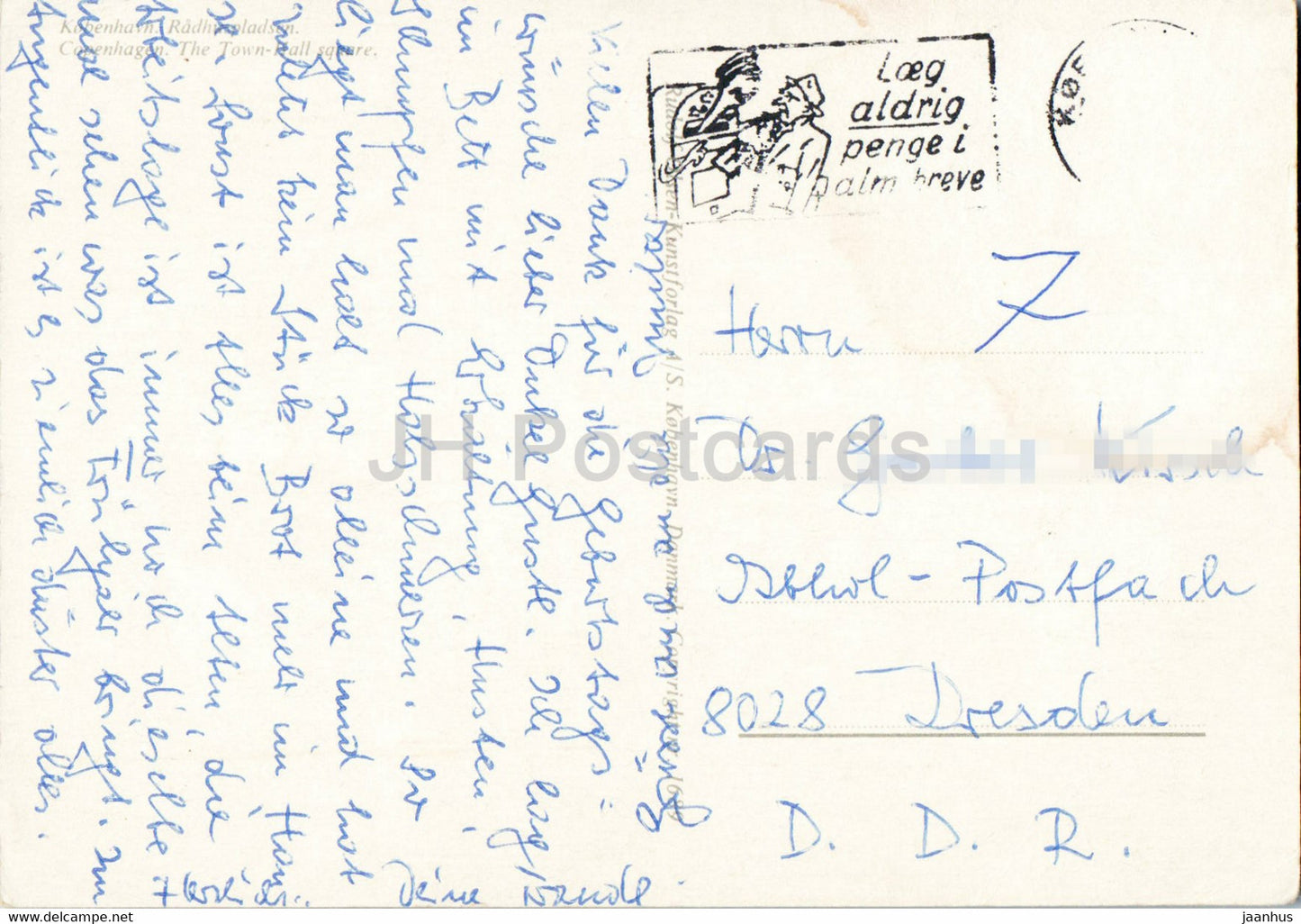 Copenhagen - The Town Hall Square - bus - Denmark - used