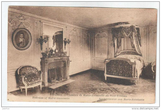 Versailles - Chambre de Marie Antoinette au petit Trianon - old postcard - France - unused - JH Postcards