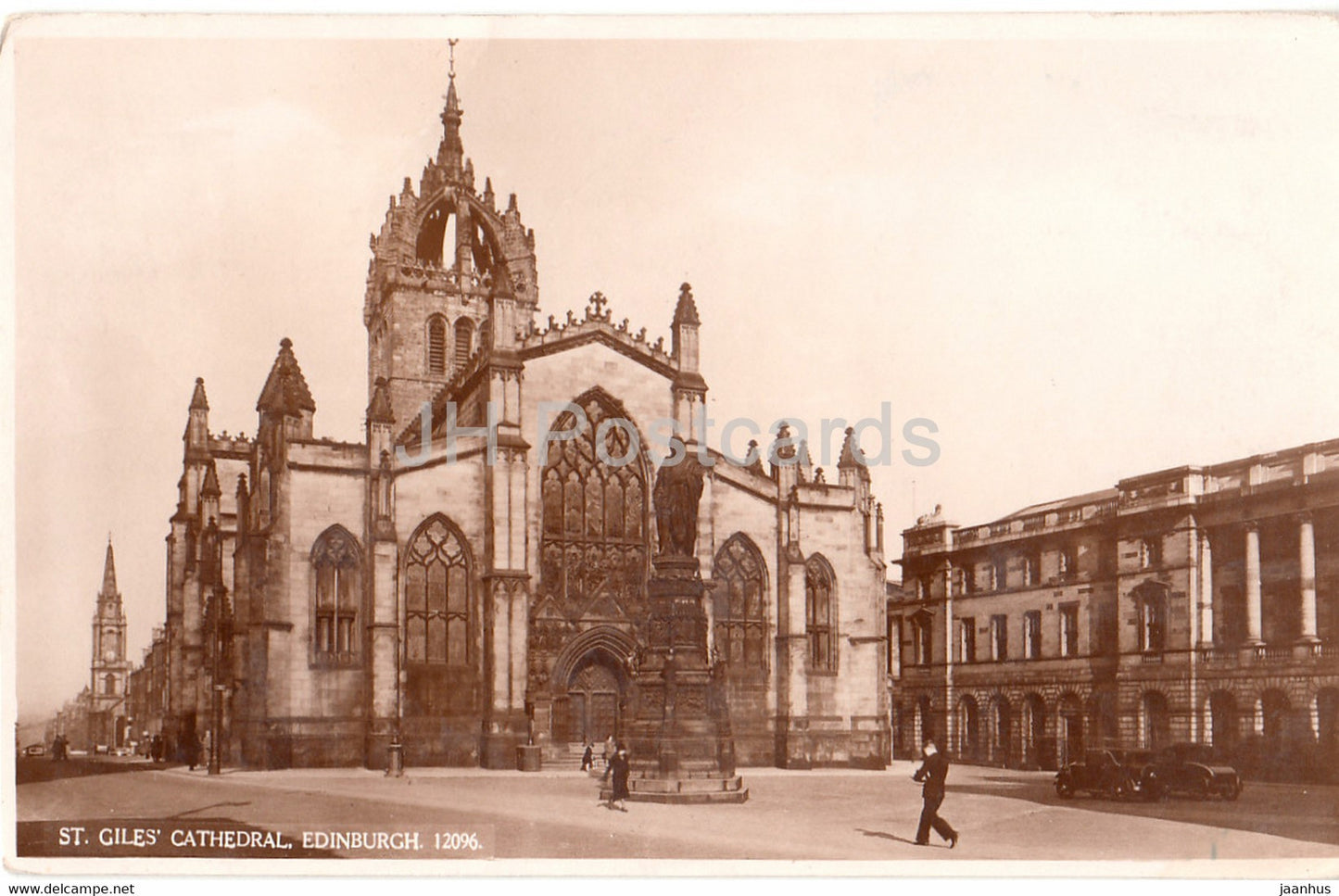Edinburgh - St Giles Cathedral - 2096 - old postcard - 1936 - Scotland - United Kingdom - used - JH Postcards