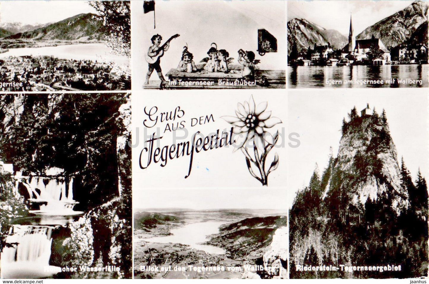 Gruss aus dem Tegernseertal - old postcard - 1957 - Germany - used - JH Postcards