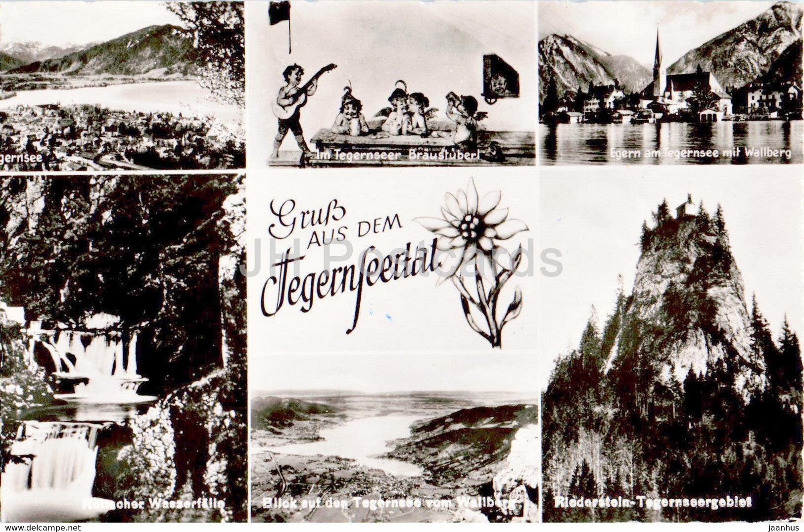 Gruss aus dem Tegernseertal - old postcard - 1957 - Germany - used - JH Postcards