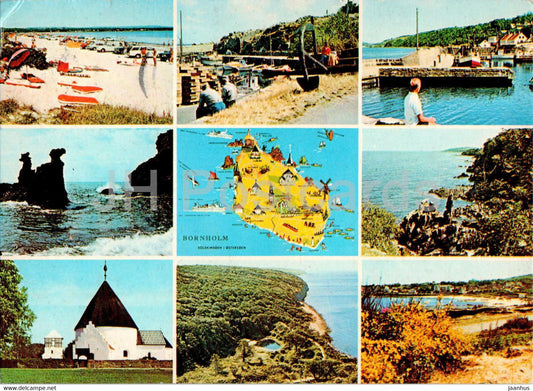 Bornholm - multiview - 1701 - 1974 - Denmark - used - JH Postcards