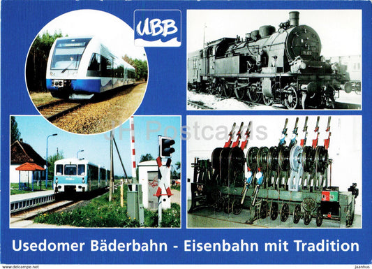 Usedomer Baderbahn - Eisenbahn mit Tradition - train - railway - locomotive - Germany - unused - JH Postcards