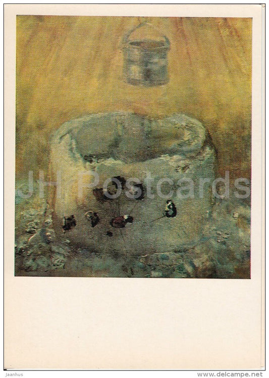 painting by P. Ossovsky - Golden Well , 1976 - Moldavian art - Russia USSR - 1980 - unused - JH Postcards
