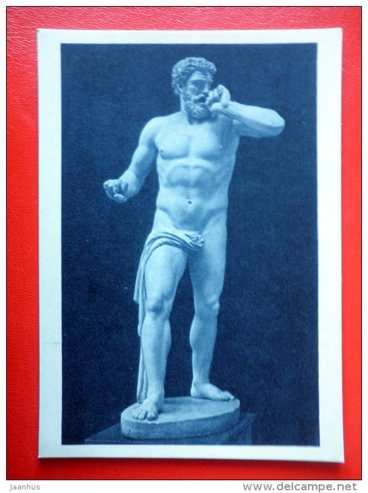 sculpture by M. Krylov . Russian Fist Fighter, 1837 - sculpture - russian art - unused - JH Postcards