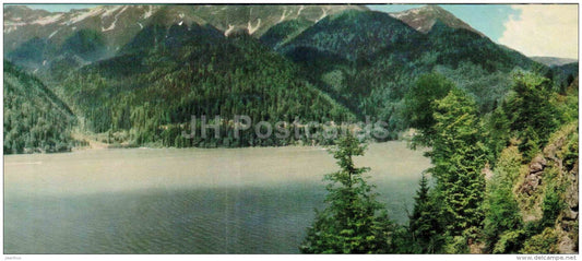The Lake Ritsa - Caucasus - 1966 - Georgia USSR - unused - JH Postcards