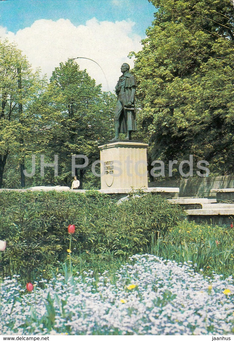 Kaliningrad - monument to German writer Fr. Schiller - 1984 - Russia USSR - unused - JH Postcards