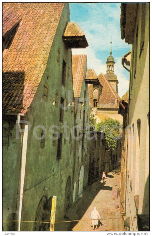 17th century Warehouses in Sarkanas Gvardes street - Old Town - Riga - 1974 - Latvia USSR - unused - JH Postcards