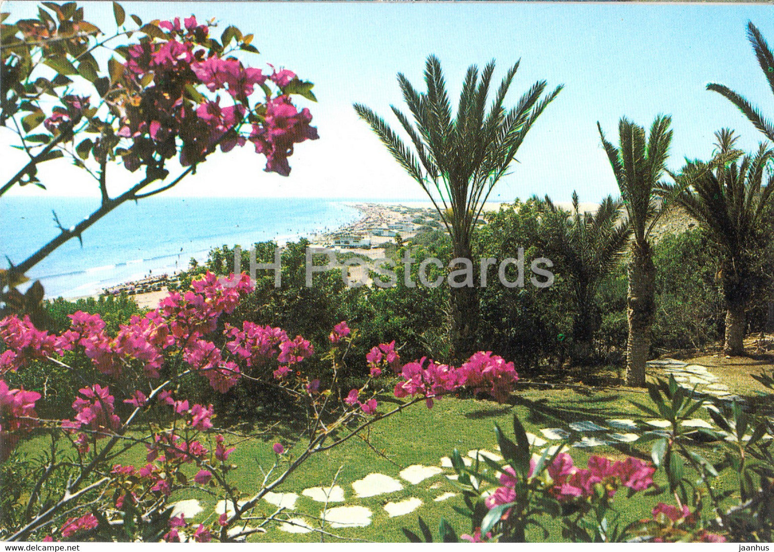 Gran Canaria - Vista parcial Playa del Ingles - beach - Spain - used - JH Postcards