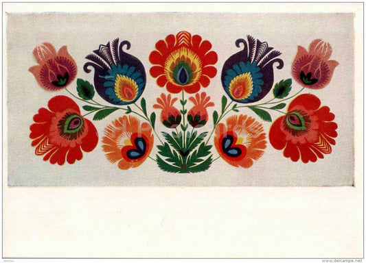 painting by Stanislawa Bohush - Flowers - polish art - Poland - 1957 - Russia USSR - unused - JH Postcards