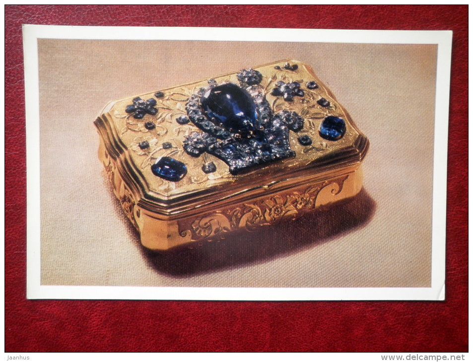 Snuffbox by Posier , France , 18th century - Western European Jewelry - 1971 - Russia USSR - unused - JH Postcards