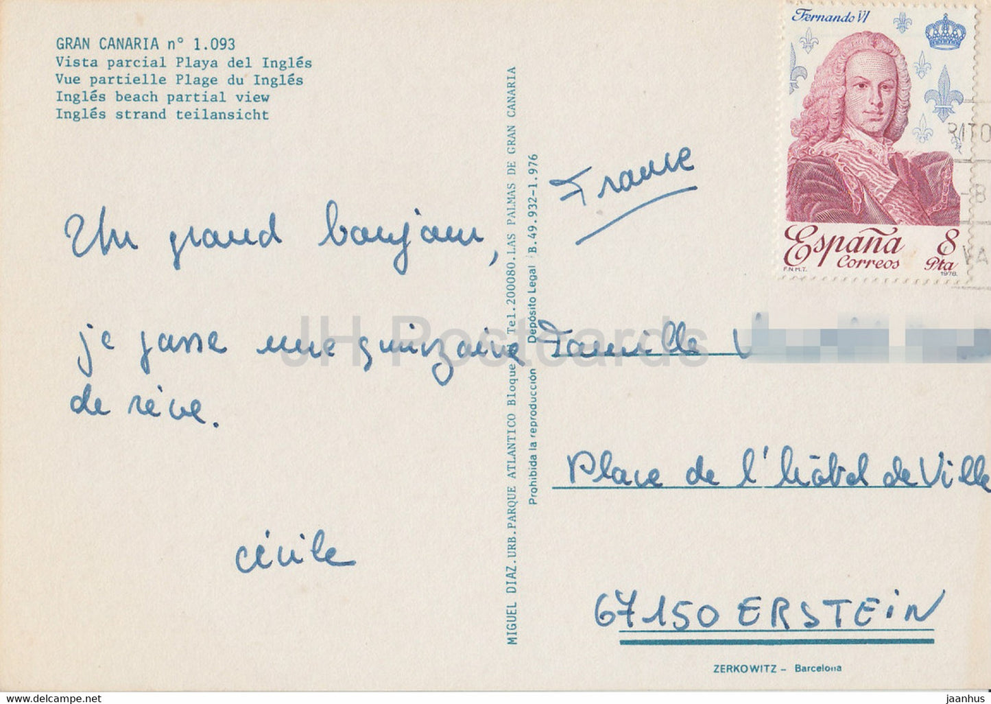 Gran Canaria - Vista parcial Playa del Ingles - plage - Espagne - occasion